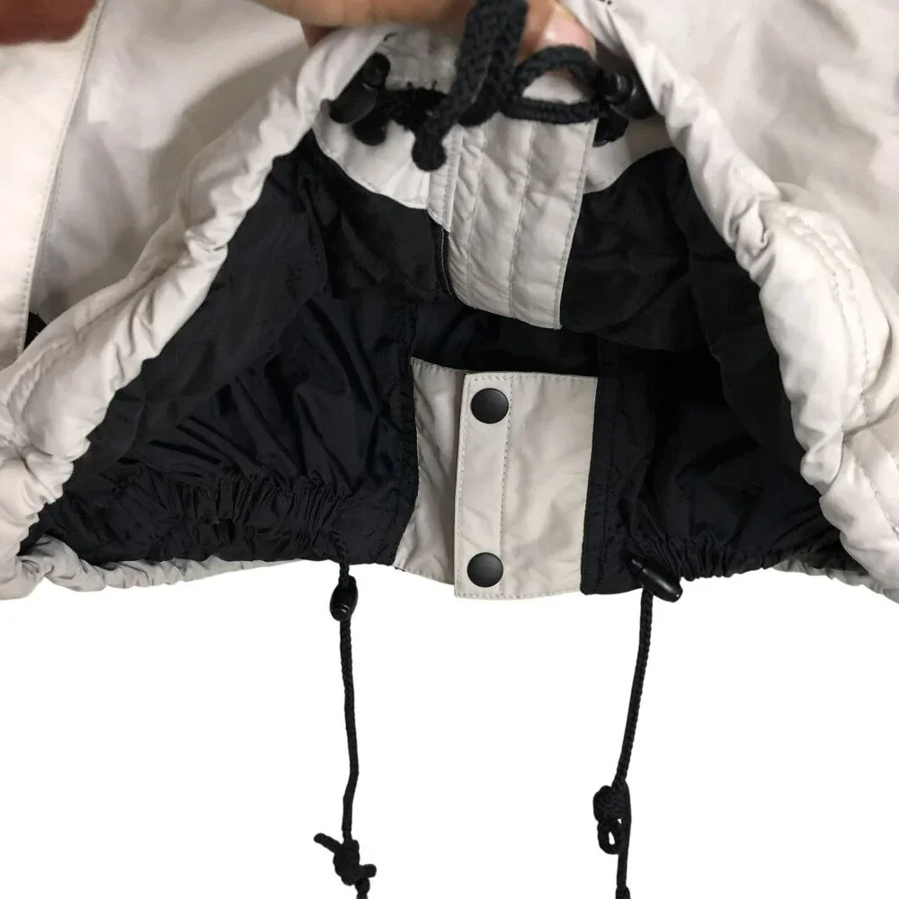 Vintage ONeill Jacket Insulated Windbreaker Black Collar Light Gray Men Size XL